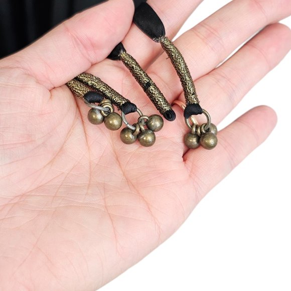 Free People Intimately Another Round Peasant Bodysuit Black Silky Size Medium - Picture 7 of 13